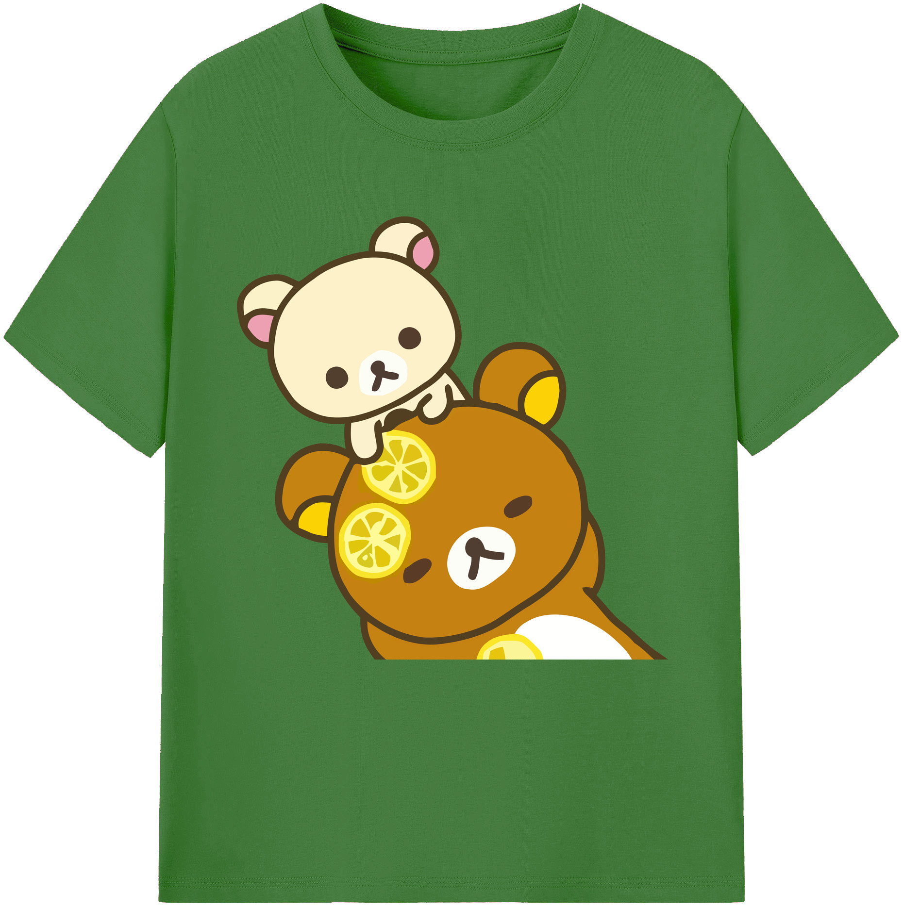 （画像用） リラックマ リラックマ キイロイトリ Rilakkuma Korilakkuma Kiiroitori レディースカジュアルプリントTシャツ（綿100％）